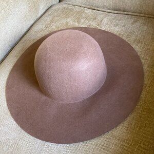 Brown Large Brim Hat